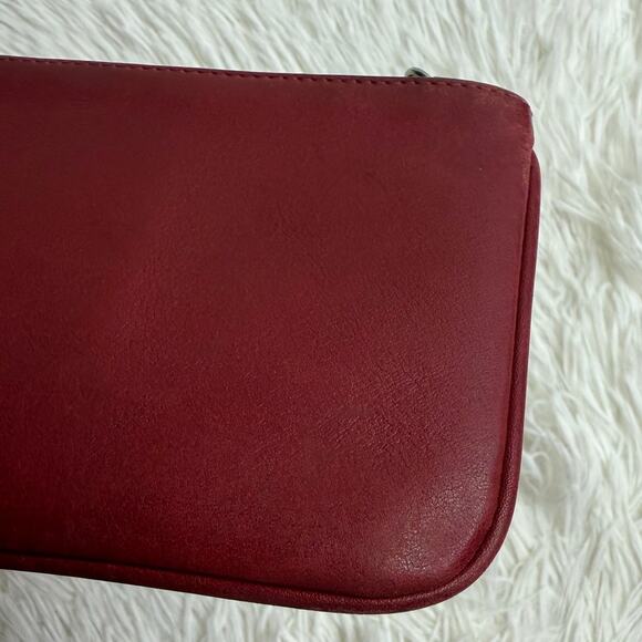 Vintage COACH y2k Red Slim Money Make up Cosmetic Case - Picture 6 of 14